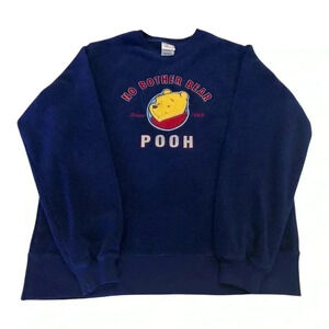VTG Disney Store Winnie The Pooh Fleece Sweatshirt Size M